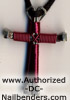 disciples cross necklace magenta